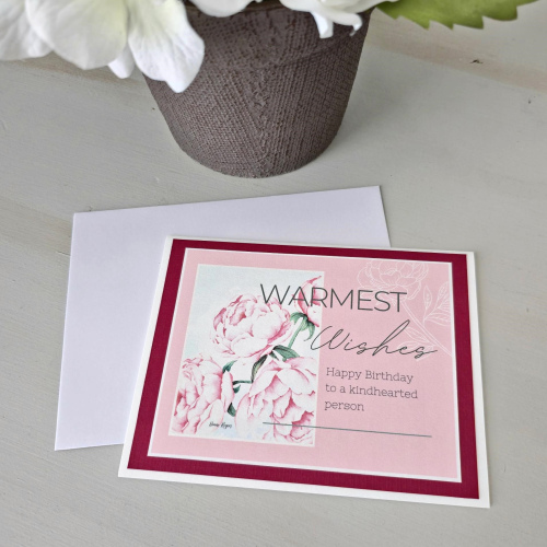 "Warmest Wishes" Pink Peonies